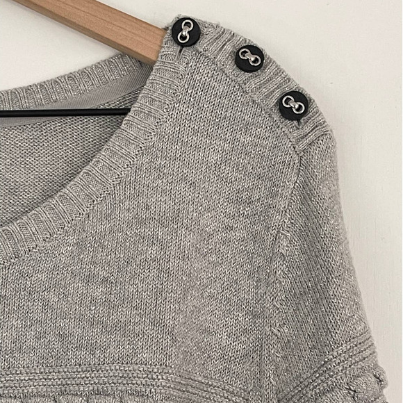 NEW Charter Club Metallic Bi-color Sweater Silver Tin Black Women's Plus Size 0X - Picture 7 of 10